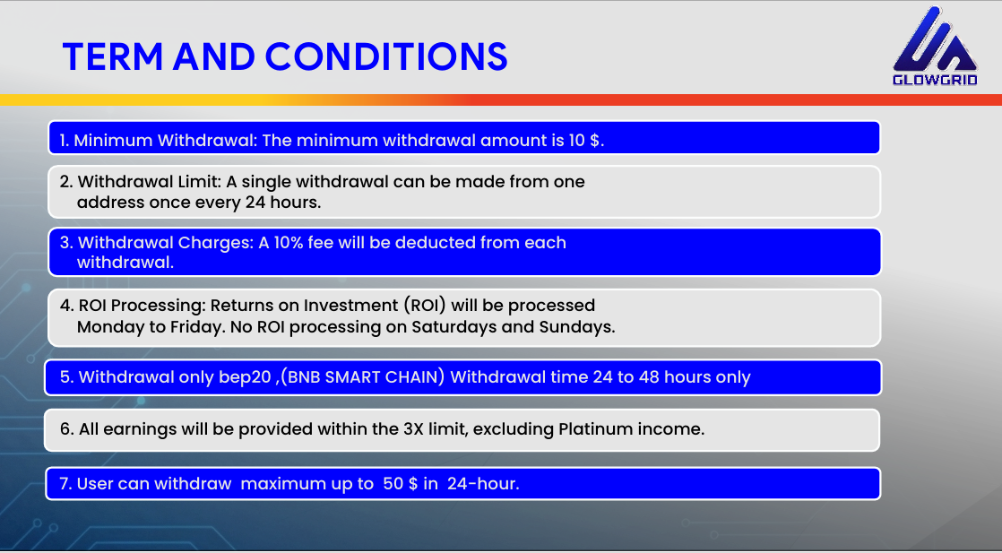 GlowGrid Terms and Conditions